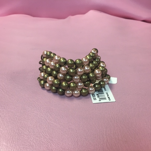 🤩 Macy's Dark green and light pink pearl bracelet - Picture 3 of 3